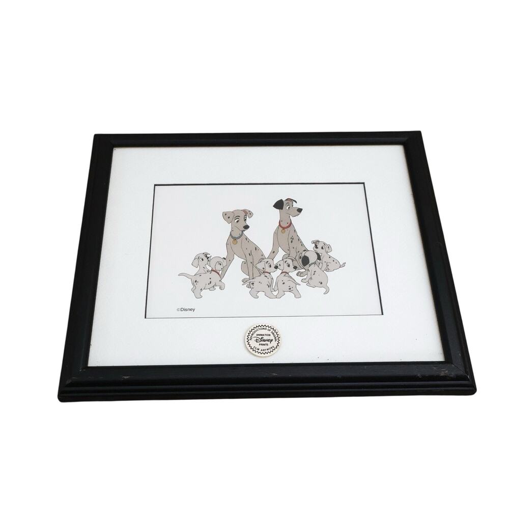 Vintage Disney 101 Dalmatians Reproduction Animation Print Film Artwork Framed